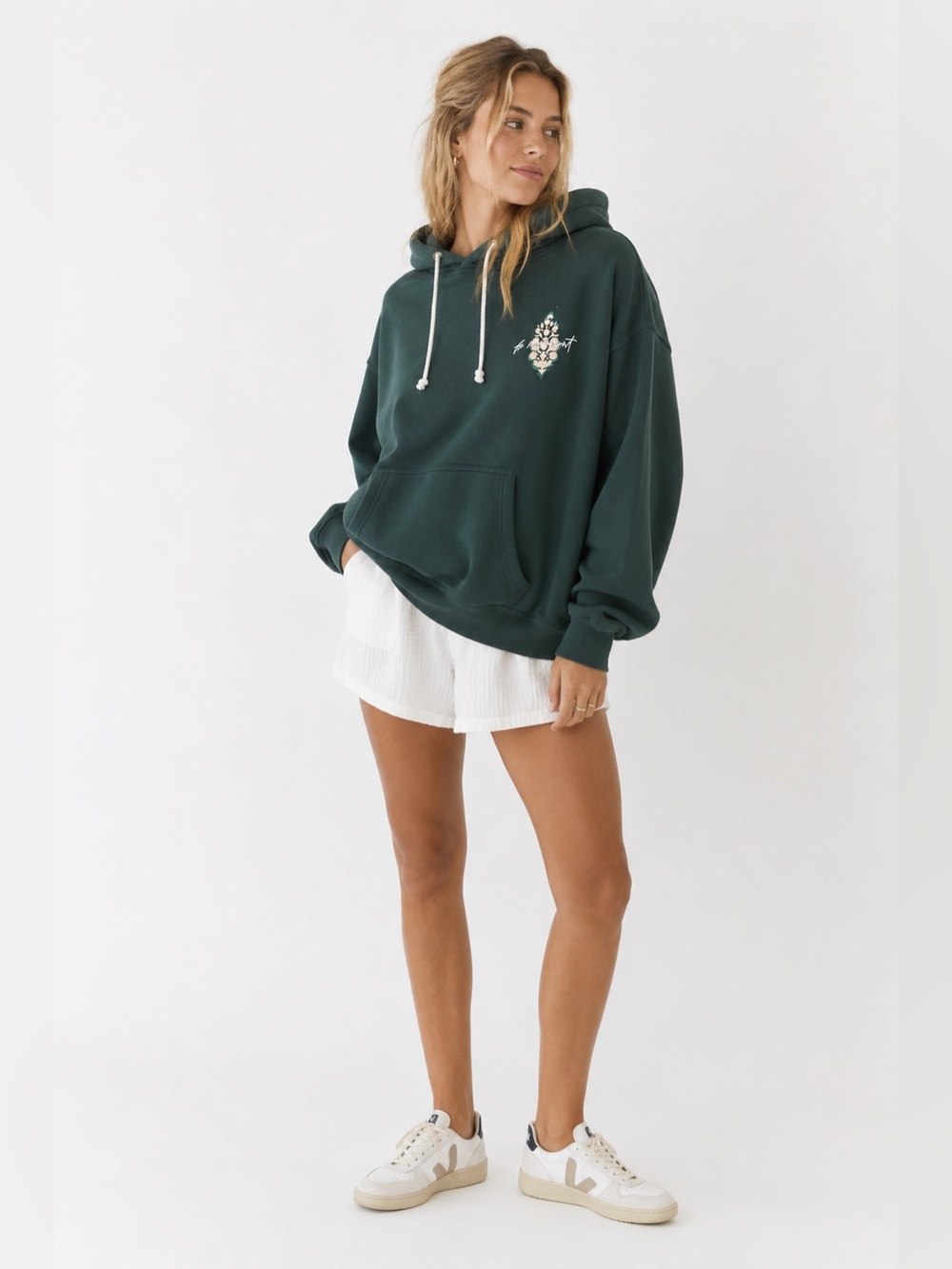 Free People Movement Green Oversized Hoodie Medium NWT